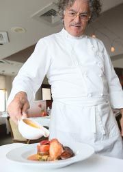 George Mavrothalassitis utilizes local ingredients at his namesake restaurant, Chef Mavro.// (C) 2010 Chef Mavro