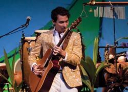 Makana, Hawaii’s youngest slack-key guitar master, performs in The Royal Hawaiian Hotel’s Curators of Hawaiian Music series in July 2009. // (C) 2010 Starwood Hotels & Resorts Hawaii