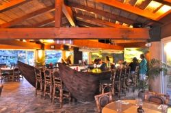 Interior with ship-like bar, Oasis on the Beach restaurant, Kauai. (c) 2010 Oasis on the Beach