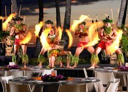 The Westin Maui’s luau features fire-knife dancing. // (C) 2010 The Westin Maui Resort & Spa