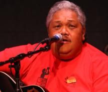 Slack key guitarist Kevin Brown at George Kahumoku Jr.'s Masters of Hawaiian Music show. // © 2010 John Henry Photos