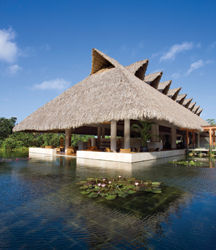 The five-diamond property boasts artful, manmade water features and a natural cenote. // (c) Mandarin Oriental