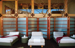 The outdoor relaxation area at the Somma WineSpa // (c) Deborah Dimond