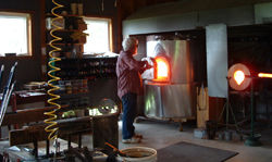 Glass-blowing demonstrations are just one of many artistic adventures to be had on the Central Oregon Coast. // (c) Oregon Coast Visitors Association