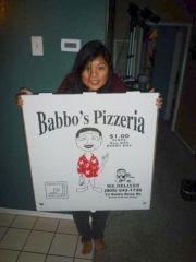 Giant pizza box at Babbo's // (c) 2010 Vy Vy Tran