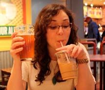 Choosing among Seattle’s best brews can be hard, which is why some visitors, and even locals, enjoy iced soy lattes with their hoppy craft beers.  // © 2011 Mindy Poder