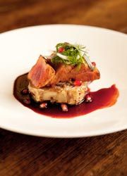 Charred Ahi Tuna Pepper Steak, Braised Baby Fennel and Pomegranate Salad // © 2010 La Quinta Resort & Club