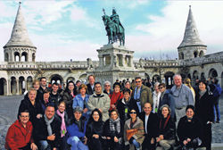 Ensemble Travel Group’s luxury and marketing committee members, staff and travel partners at Fisherman’s Bastion in Budapest