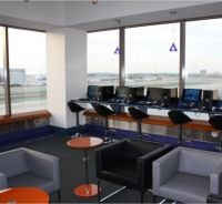 Computer stations at the new reLAX Lounge at LAX // (c) 2008