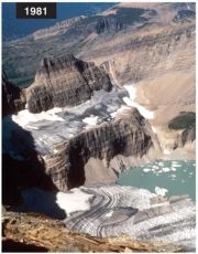 The Grinell Glacier in 1981 // (c) Glacier National Park 1981