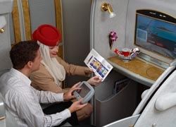 Emirates offers ICE digital wide-screen in-flight entertainment. // © Emirates 2010
