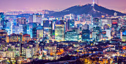 Seoul, South Korea city skyline nighttime skyline.  (photo via Reabirdna / iStock / Getty Images Plus)