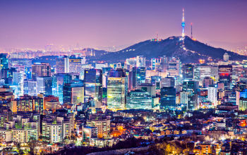 Seoul, South Korea city skyline nighttime skyline.  (photo via Reabirdna / iStock / Getty Images Plus)