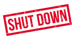 "Shut Down" stamp.