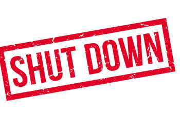 "Shut Down" stamp.