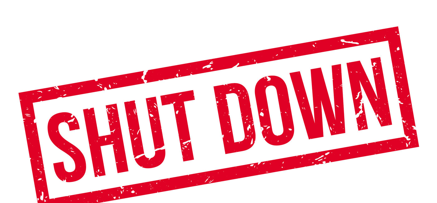 Image: "Shut Down" stamp. (Photo Credit: Adobe Stock/lkeskinen)