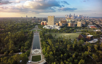 Downtown Houston skyline from Hermann Park