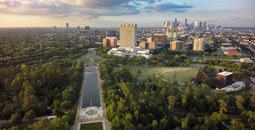 Downtown Houston skyline from Hermann Park