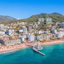 An aerial view of Puerto Vallarta's coastline