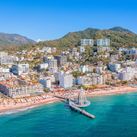An aerial view of Puerto Vallarta's coastline