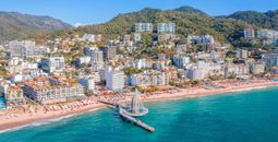 An aerial view of Puerto Vallarta's coastline