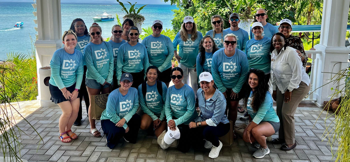 Photo: The group for the 2024 Dominican Republic Social Ambassador Fam (Photo Credit: Northstar Travel Group)