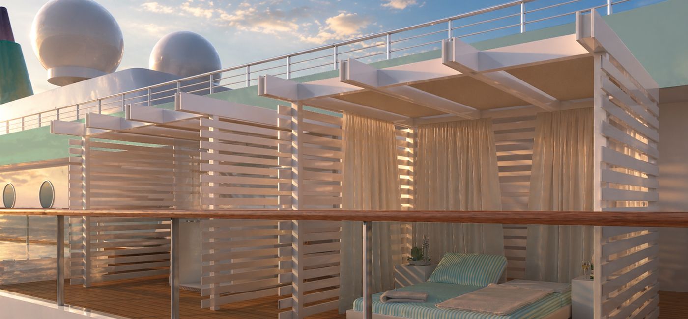 Image: Rendu de cabanas pour deux personnes à bord du Crystal Grace (Source: Crystal)