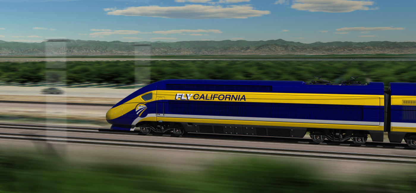 Image: Illustration du train à grande vitesse de Californie, proposé pour la Central Valley mais désormais privé de financement (Photo Credit: Flickr/NC3D)