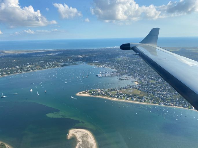 Tradewind AKC flying over Nantucket Tradewind AKC flying over Nantucket