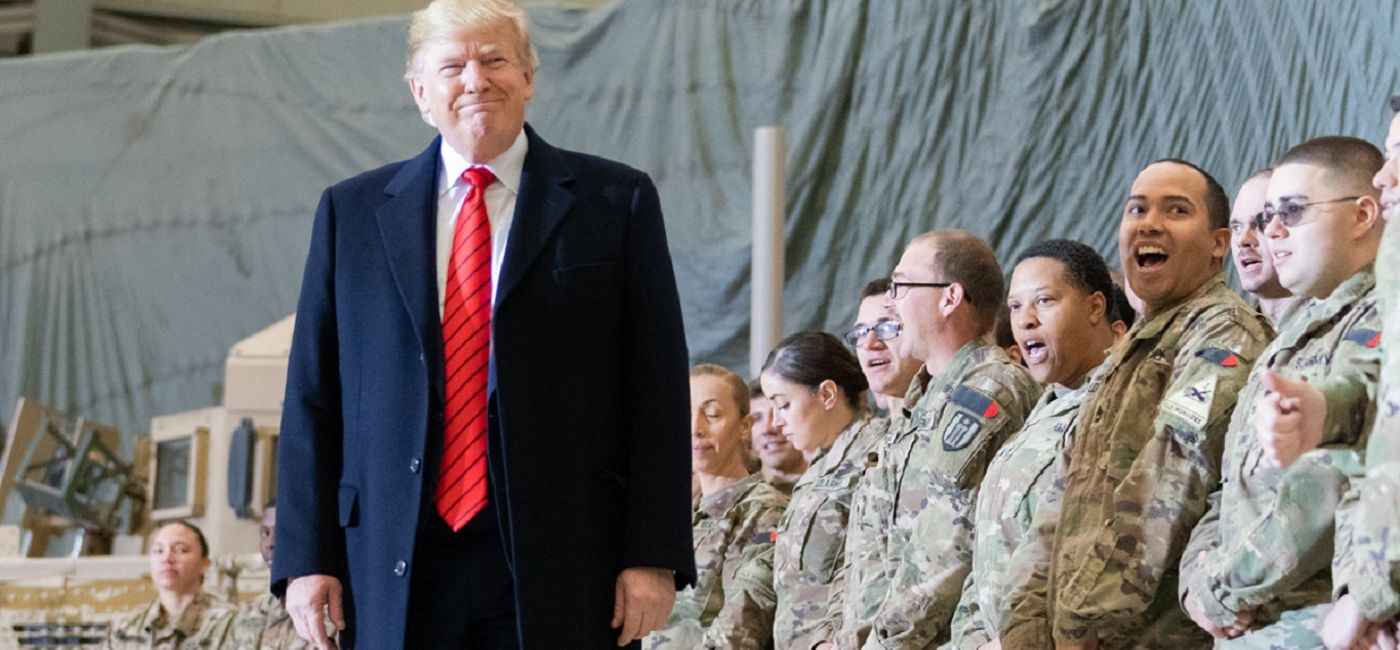 Image: PHOTO: President Trump visiting with the troops in Afghanistan. (photo via Flickr/The White House)
