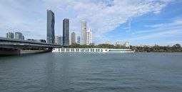 Danube River in Vienna, river cruise, ship