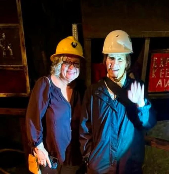 Dr. Kimberly Gilmore and author at AJ Mine, Juneau, Alaska Dr. Kimberly Gilmore and author at AJ Mine, Juneau, Alaska