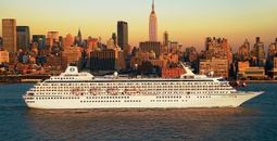 Crystal Symphony sailing out of New York City.