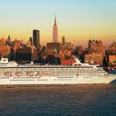 Crystal Symphony sailing out of New York City.