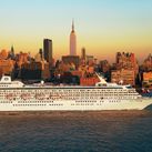 Crystal Symphony sailing out of New York City.