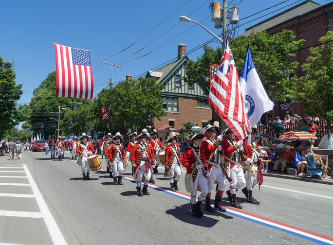 Parade during Bristol's 4th of July celebrations Bristol, 4th of July, parade