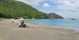 Travelers on Cane Bay Beach, BVI