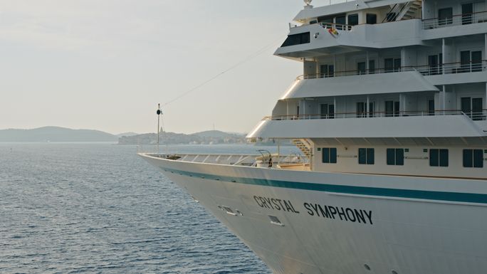 Exterior of the Crystal Symphony. Crystal, Crystal Symphony, small cruise ships