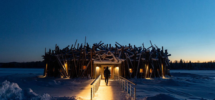 The new Arctic Bath located on the river in Harads, the heart of Swedish Lapland.