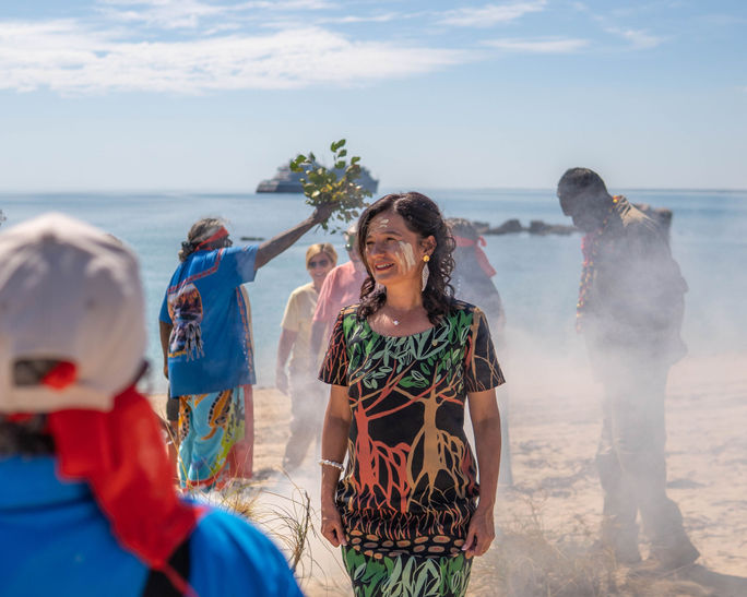 Seabourn pursuit, seabourn, naming ceremony, ngula jar island, wunambal gaambera