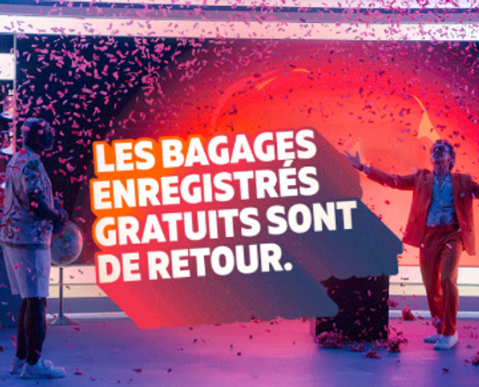 Sunwing free checked bag french
