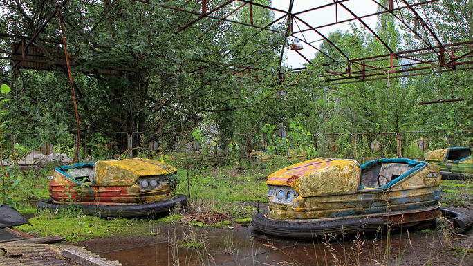 Abandoned fairground rides in Chernobyl Abandoned fairground rides in Chernobyl