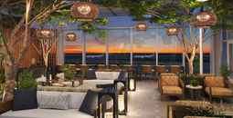Rendering of American Airlines new lounge in Austin