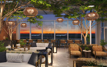 Rendering of American Airlines new lounge in Austin