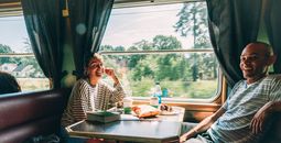 Interrail train dining car