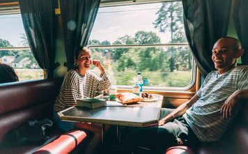 Interrail train dining car