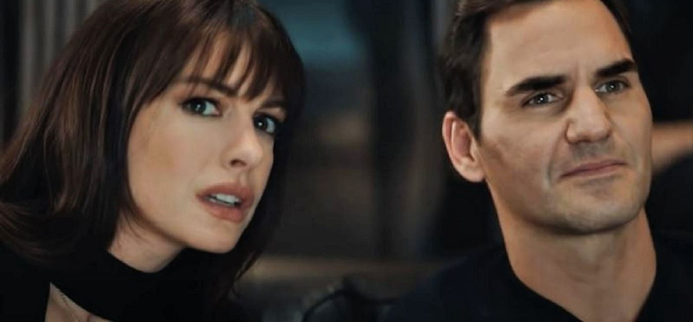 Image: Oscoer winner Anne Hathaway and tennis legend Roger Federeer headline a new advertisement to boost tourism to Switzerland (YouTube)