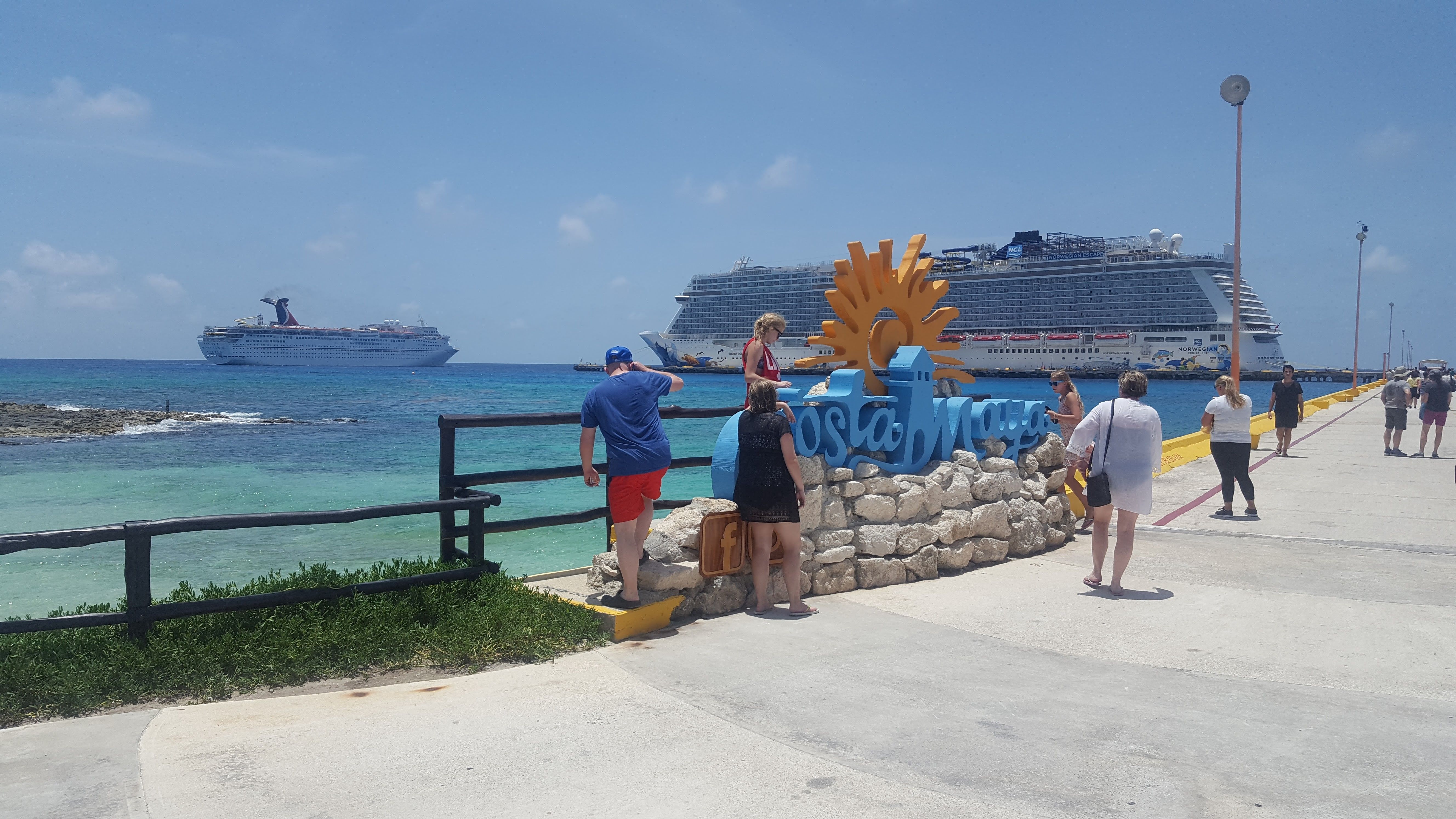 Royal Caribbean Takes Over Costa - Image Cruise Ships In Costa Maya Mexico. Photo Cre