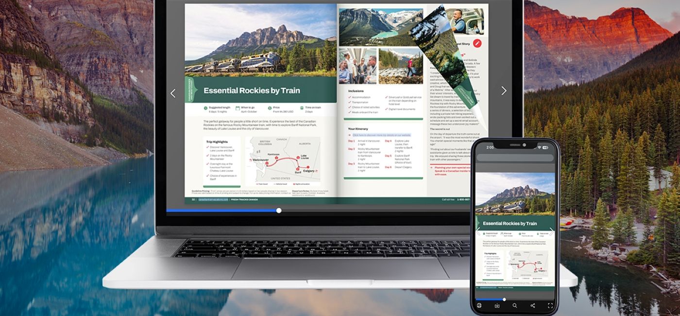 Image: Fresh Tracks Canada's new travel advisor resource portal. (Photo Credit: Fresh Tracks Canada)