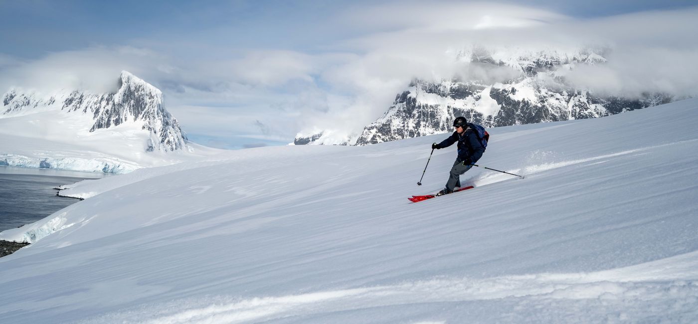 Image: Skiing in Antarctica with Aurora Expeditions (Photo Credit: Max Seigal)
